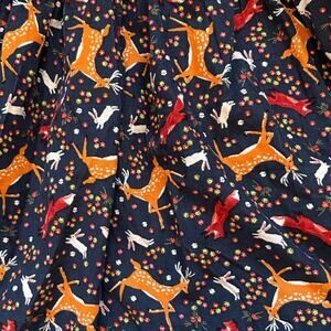 Lands' End Corduroy Skirt Pockets Woodland Creatures Girls Small 7/8